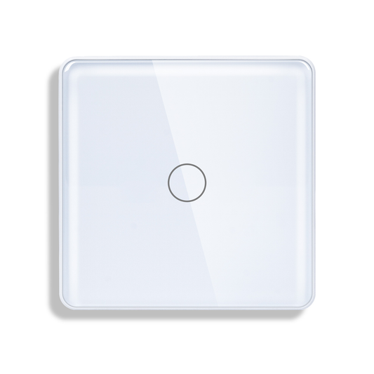 1-Gang Wi-Fi + Bluetooth Smart Touch Switch – Glass Panel, Voice & App Control