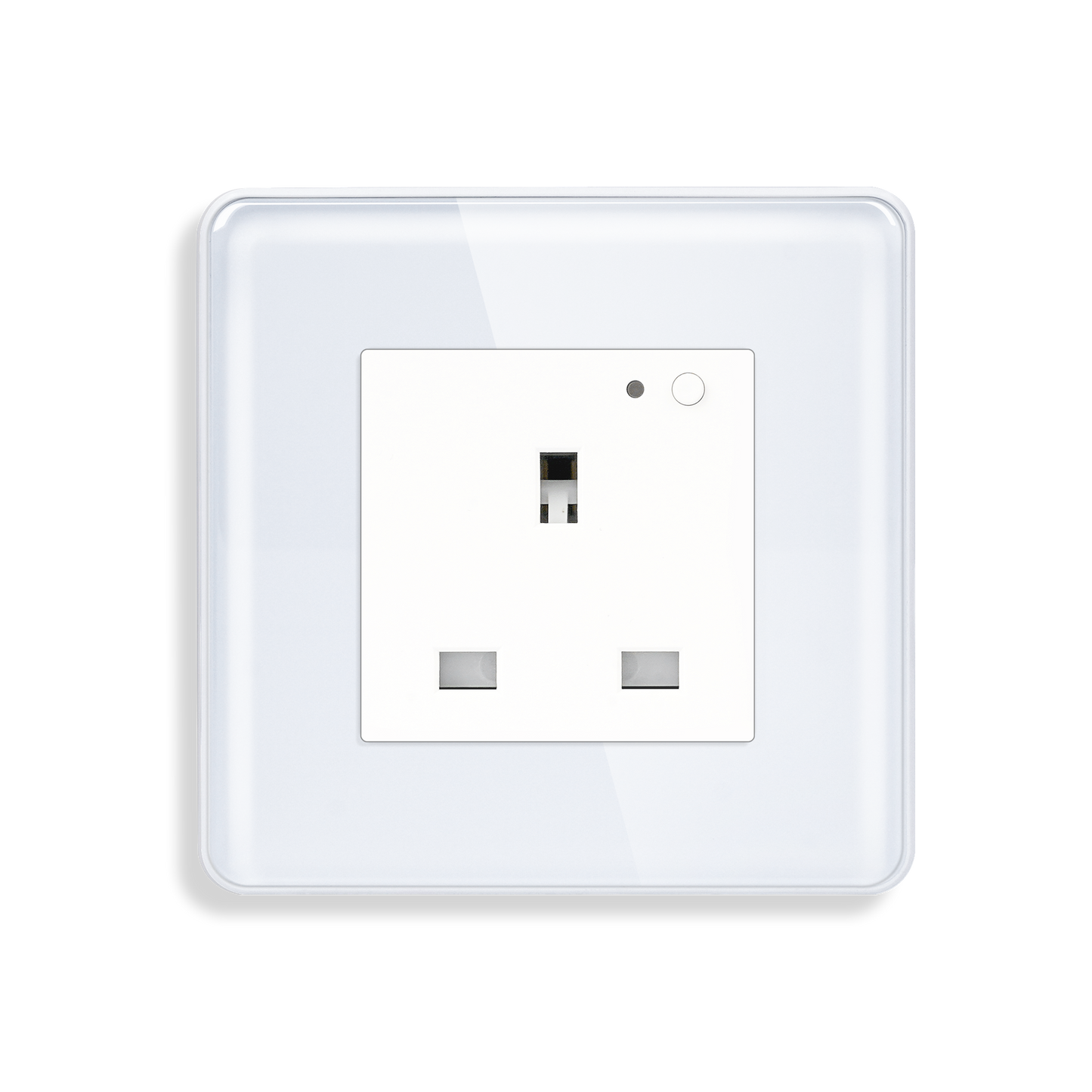 Wi-Fi Smart UK Type Socket – Single 13A with Glass Panel and App/Voice Control